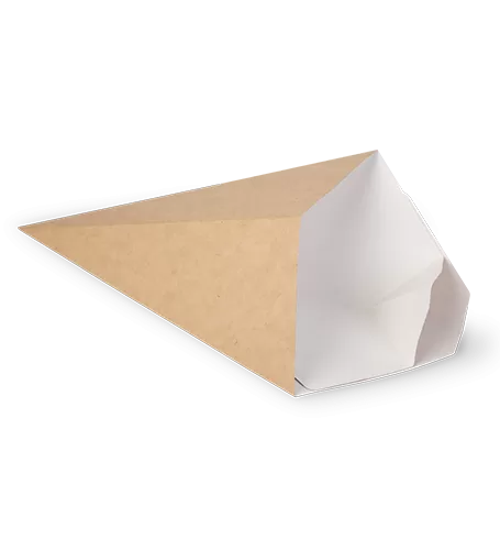 Упаковка для картофеля фри c соусником OSQ ECO CONE L 126*50*135