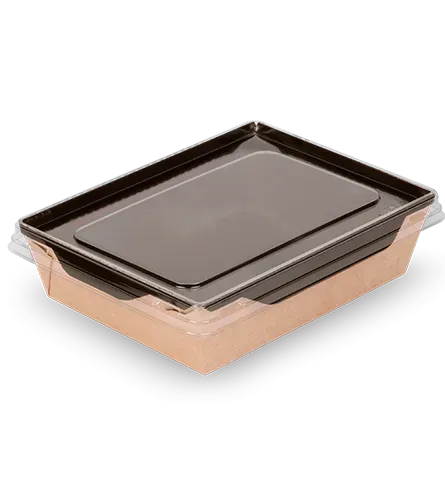 Бумажный контейнер OSQ OPSALAD 500 мл BLACK WOOD