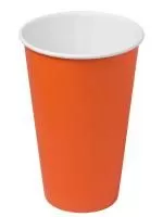 Бумажный биоразлагаемый стакан "PEACH" Персиковый 450мл (16 OZ / D90) (50уп ○ 1000кор)