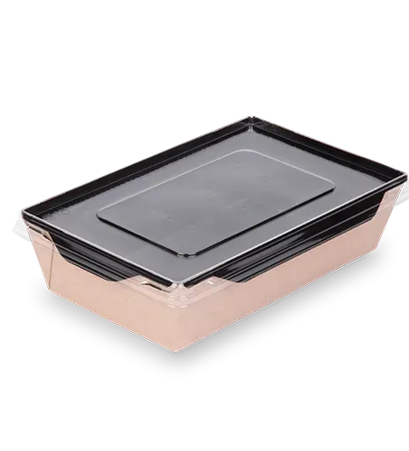 Бумажный контейнер OSQ OPSALAD 800 мл BLACK WOOD