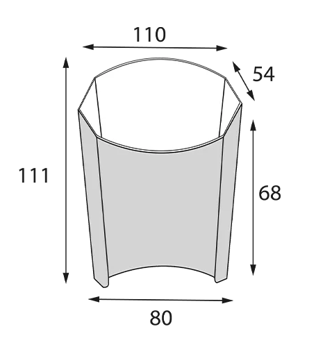 Упаковка для картофеля фри OSQ ECO FRY M, 105*50*110
