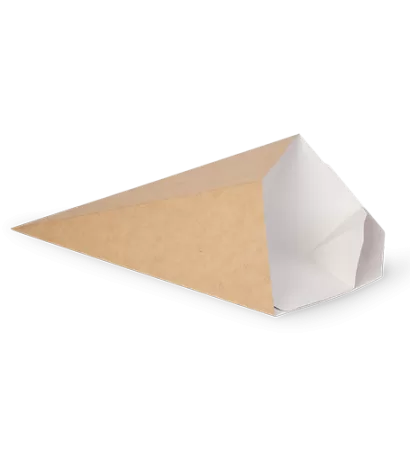 Упаковка для картофеля фри c соусником OSQ ECO CONE L 126*50*135