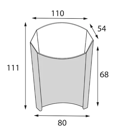 Упаковка для картофеля фри OSQ ECO FRY M, 105*50*110