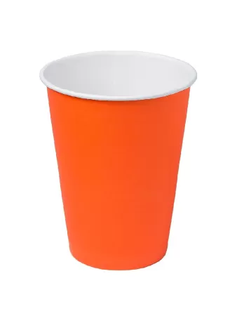 Бумажный биоразлагаемый стакан "PEACH" Персиковый 250мл (8 OZ / D80) (50уп ○ 1000кор)