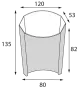 Упаковка для картофеля фри OSQ FRY L (K), 126*50*135