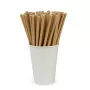 Трубочки для коктейлей в бумажной индивидуальной упаковке "Крафт" 195*6 мм