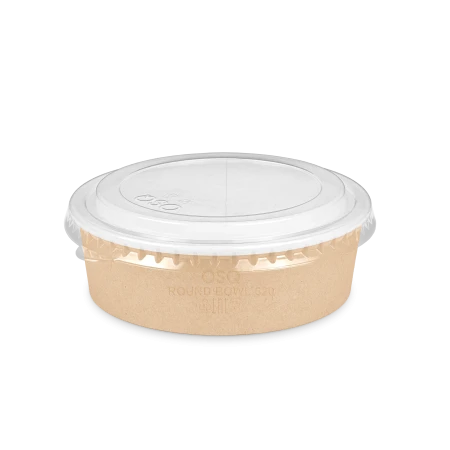 Крышка плоская PET OSQ Round Bowl 620 / 750 / 1000 для контейнеров Round Bowl на контейнере