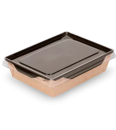Бумажный контейнер OSQ OPSALAD 500 мл BLACK WOOD