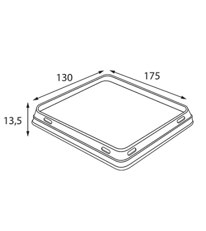 Размеры бумажного контейнера OSQ OPSALAD 500 мл BLACK WOOD