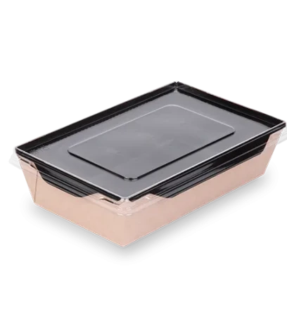 Бумажный контейнер OSQ OPSALAD 800 мл BLACK WOOD